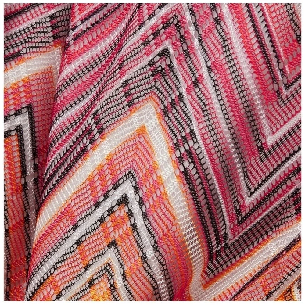 Missoni One Piece Crochet Swimsuit Zigzag Chevron Multi IT 48 MC22SP03 BR00TH